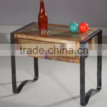 Iron wood side table