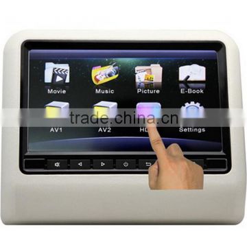 9 inch Active Slot in Car Headrest DVD Player with FM Transmitter/IR/USB/SD/Wireless Game