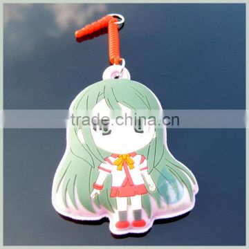 3d custom cartoon soft pvc keychain