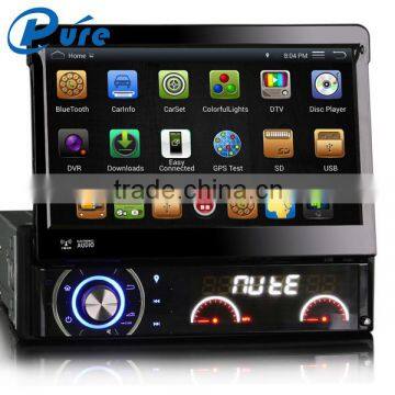 Hot sale capacitive touch screen 1 din 7 inch car dvd player with DVD+GPS+Bluetooth+built-in WiFi+Mirror-Link+USB/SD+AUX IN