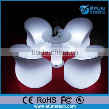 led decorative furniture,rgb color led plastic garden chairs and tables