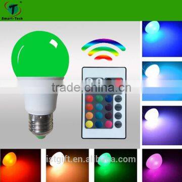 E26 / E27 led decration lighting rgb mult-color bulb with color changing