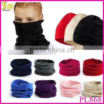 2014 New Fashion Unisex Use Polar Fleece Snood Hat Neck Warmer Ski Wear Scarf Beanie Cheap