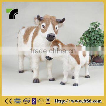 Wholesale plastic miniature cow-horn cows for home decor