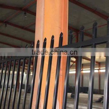 High zinc coating beautiful powder coated commercial zinc steel tubular steel fence for sale