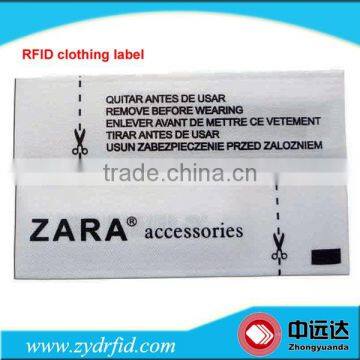 Custom uhf woven rfid label