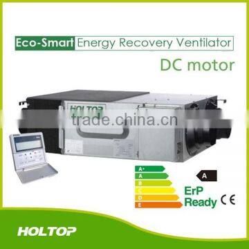 Balancing energy recovery ventilator with high efficient DC fan