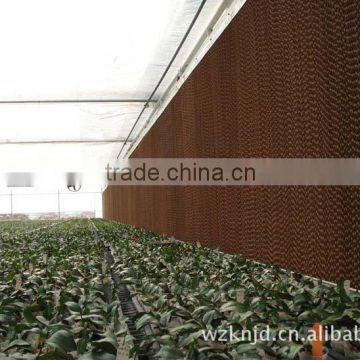 evaporative cooling solar greenhouse paper pad