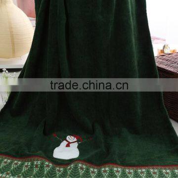 High Quality Cotton Bath Towel Set With Santa Pattern photo-3