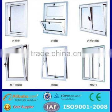 aluminium double glass window/vertical sliding window