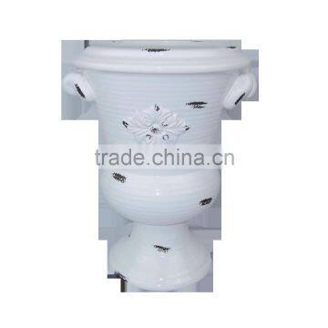 White Chinese Ceramic Vase for Flower Decoration photo-4