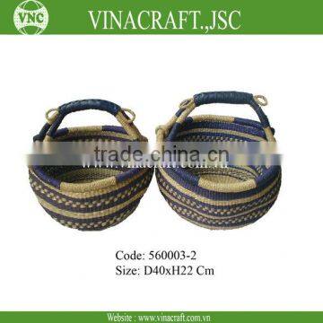 Lady seagrass shopping handbag