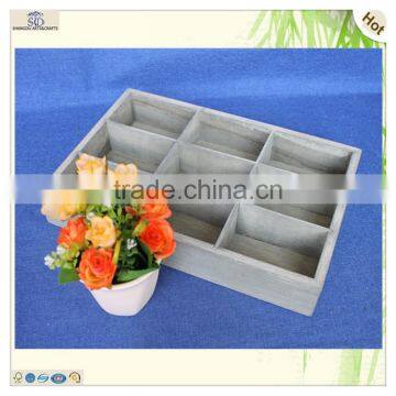 Cheap Handmade Shabby Antique Processed Standing Paulownia Wooden Tray photo-4