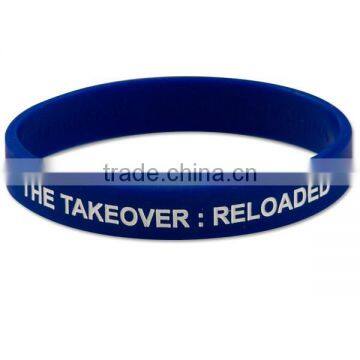 customized blue color silicone wristband