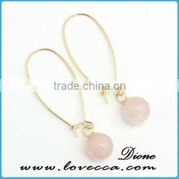 Lovely Gemstone Earrings Turquoise Crystal Point Earrings photo-3