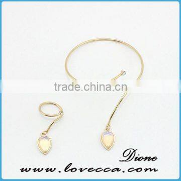 Wholesale Special Shape Wire Semi-precious Stone Bracelet photo-3