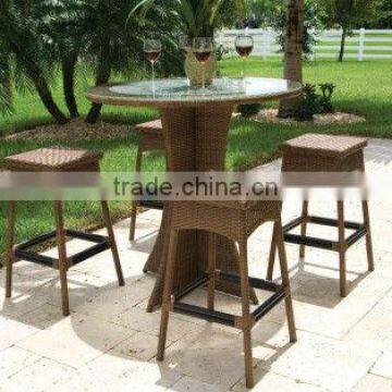 2016 Wicker Outdoor Patio Furniture Bar Drink Chairs and Table photo-2