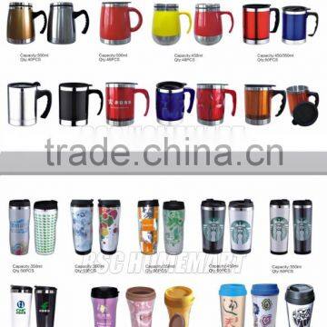 NBRSC Double Wall Plastic 350ml Advertising Cup Promotion Thermos Tumbler With Paper Insert photo-4