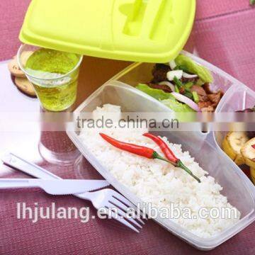 Wholesale Foodgrade Plastic Lunch Box With Fork and Knife,plastic Lunch Box With Fork photo-3