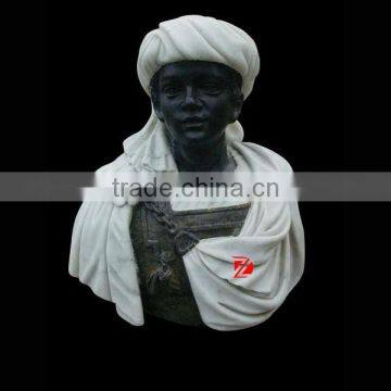 marble black man head statue