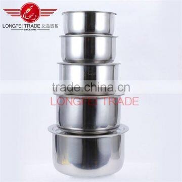 2016 5pcs Stainless Steel Casserole Set Cooking Pot Cookware Set With Lid
