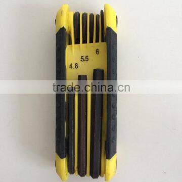 Factory Directly Evaporated Black Folding Type 8PC Allen Wrench Hex Key Hand Tool Set photo-5