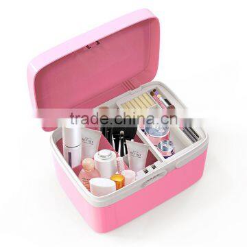 Professional Girly Plastic Makeup Box Beauty Cosmetic Box (Pink) photo-2