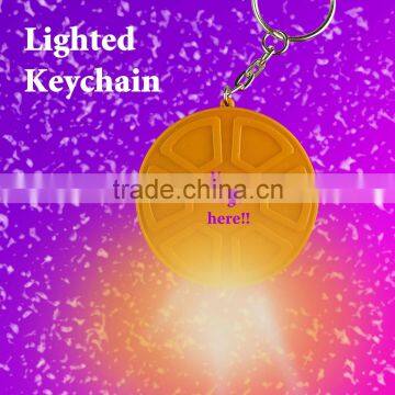 Lighted Round Keychain for promotion