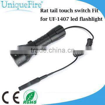 UniqueFire flexible of Rat tail switch coiled electtical wires Fit For 1407 flashlight rat tail touch switch