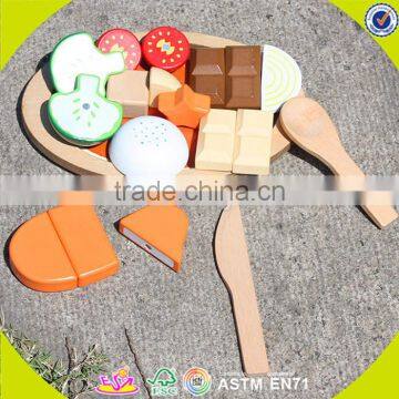 wholesale children wooden toy food DIY baby wooden toy food role play kids wooden toy food W10B107