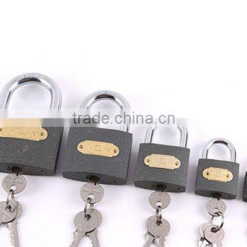 Professional produce top security iron safety padlock in all sizes with threes keys