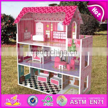 New Design Lovely Girls Toy Sets Wooden Miniature House Kits W06A235 photo-6