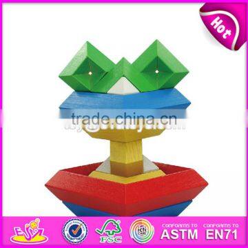 Best Design Classic Geometry Blocks Wooden Baby Learning Shapes W13E065 photo-5