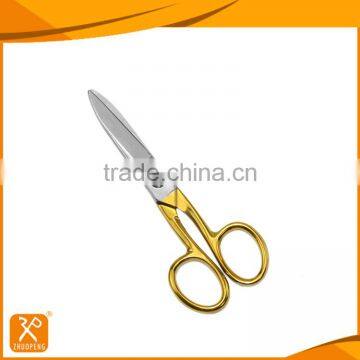 Full Stainless Steel Scissors With Gold-plating Handle photo-4