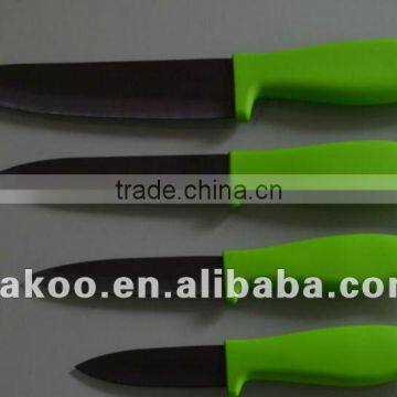 Factory in Yangjiang 4 Pieces PP+TPR Handle Zirconia Ceramic Knife