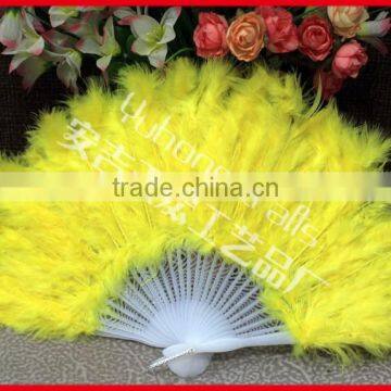 Turkey Feather Fan for Wedding photo-3