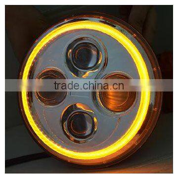 7inch LED Round Angel Eyes Headlight DOT SEA photo-2