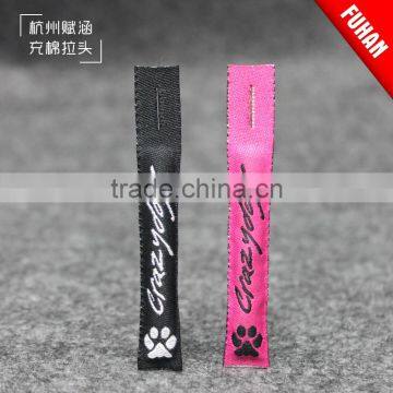 Woven Zipper Puller Design With Logo For Clothes photo-6