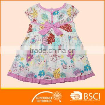 Flowerful Printing Baby Girl Cotton Dress