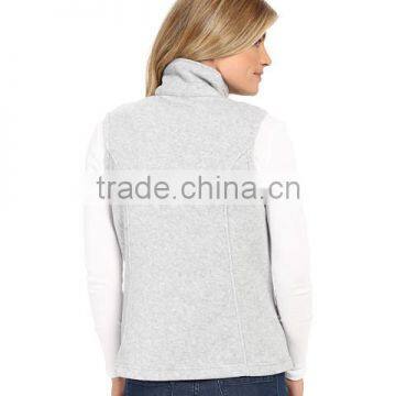 Women Sportwear Comfortable Spring Vest Sleeveless Fleece Sweatshirt With Full Zip photo-4