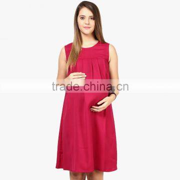 factory price red blank sleeveless chiffon maternity clothes dresses