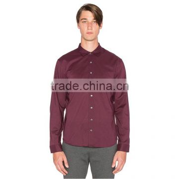 OEM high quality new fashion business plain color satin shirts for men