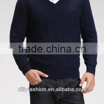 new design v neck knitwear men's cashmere sweater 2014