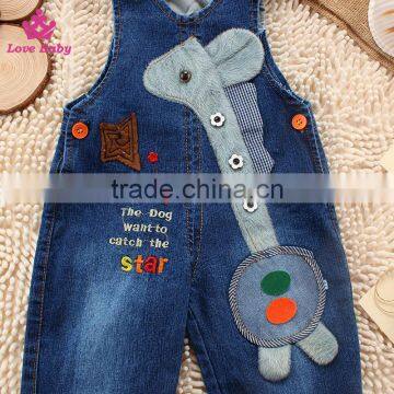 Wholesale Baby Jeans Children Denim Overalls Kids Carton Giraffe Fashion Jeans photo-2