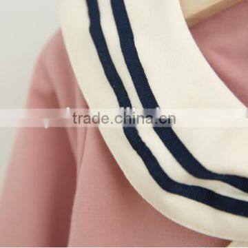 Custom Wholesale Cute Baby Girl Navy Style Children/baby Long Sleeve Half Dress photo-3