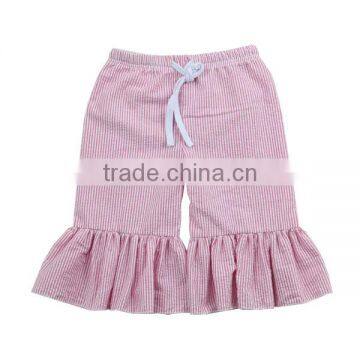 2017 Wholesale Children's Boutique Clothing Cotton Baby Girls Ruffle Shorts