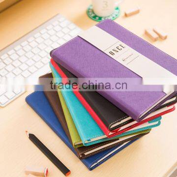 A5 softcover busniess notebook PU section sawing binding planner for gift customizable logo