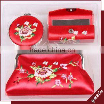 Promotional gift crazy Selling custom lady lipstick case mirror set SH018