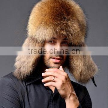 Fox fur feng cap cap male northeast locomotive fur hat Korean thick thickening old age ear protection winter