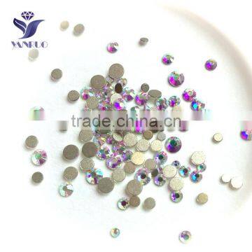 Crystal AB Glass Rhinestone Diamond ,flat Back Crystal AB Rhinestones for Nail Art photo-2